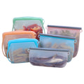 Food Grade Dishwasher Safe Premium Silicone Food Storage Bags Lightweight Portable No-Leak Silicone Ziplock Bags for Food