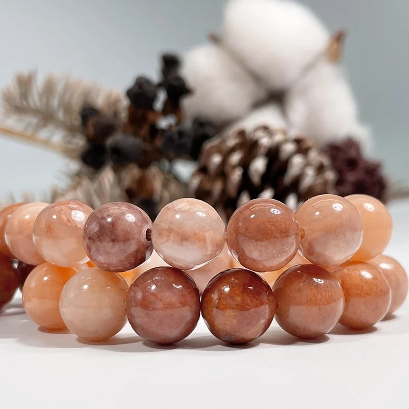 Wholesale Orange Quartzite Jewelry Making Beads Natural Orange Quartzite Round Gemstone Loose Beads 15.5"