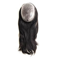 HQ Natural Hairline Skin Toupee 100% Virgin Hair Can Dye Women Toupee