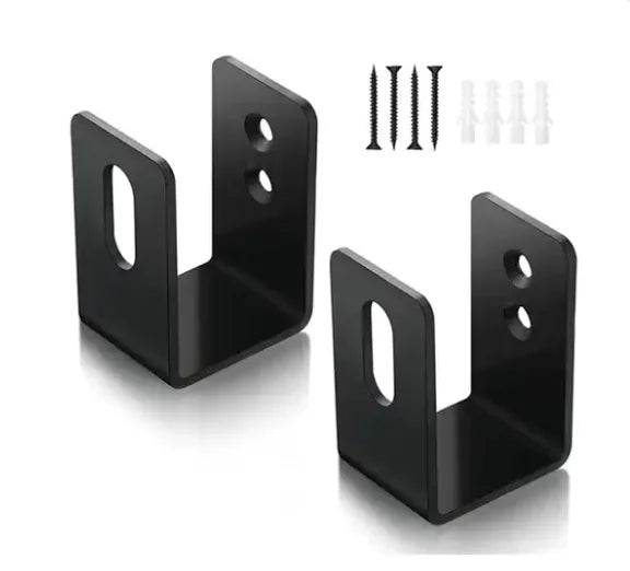 Customized Cutting Stamping Steel Pipe Clamp Bottom Metal Shelf Corner Metal U Shape Bracket Door Bracket