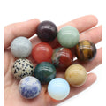 100pcs/pack Multi Color 20mm Natural Semi-precious Stone Non-porous Healing Crystal Ball Fashion Jewelry
