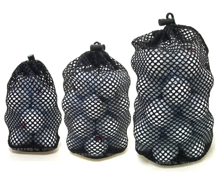 Different Size Nylon mesh drawstring bag for 12/24/36/48 golf balls Golf Ball Carrying Storage Pouch