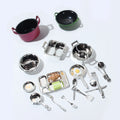 Lovely Small Items Dollhouse Diy Spoon Fork Pan Design 3d Miniature Kitchen Accessories Kit for Toys