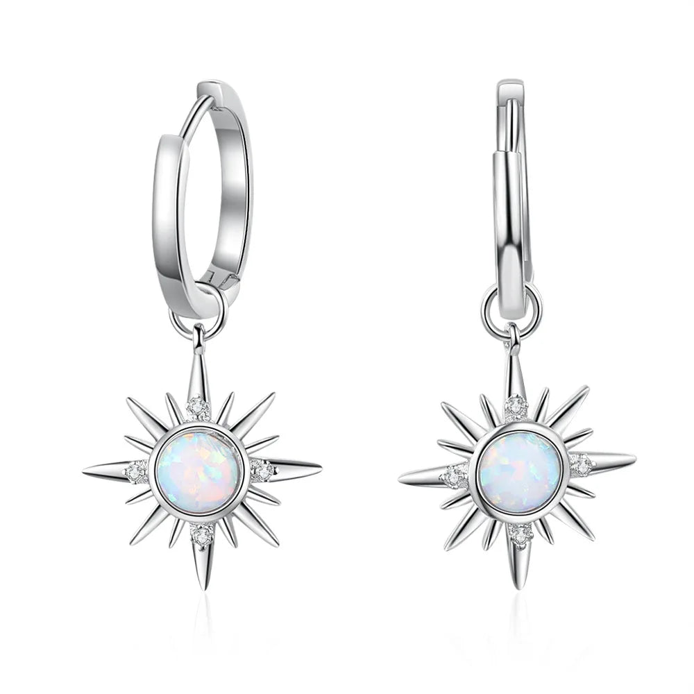 High Quality Opal Stone Popular 925 Sterling Silver Jewelry Opal Earring for Women