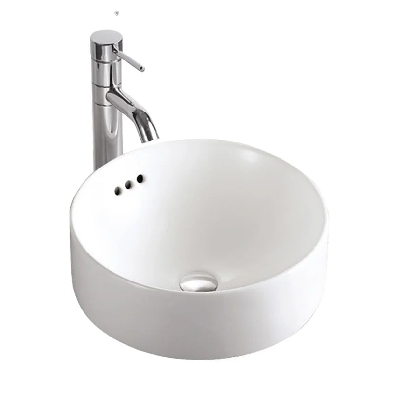 Commercial Counter Top Hand Washing Lavatory Sink Home Decor Smooth Surface Bathroom Basin