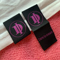 Purple logo Loop Fold Shirt Bottom Hem Labelluxury Brand Woven Hem Tag for Sleeve