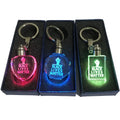 Factory Cheap Custom 3D Black Lives Matter Glass Light Crystal Key Chain for BLM Groups