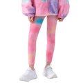 2025 New Kids Gym Yoga Pants Tie-dye Print Dance Running Fitness Sportswear Fashion Girls Sports Leggings Long Customizable LOGO