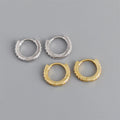 Geometric Round Circle Zircon Simple Hoop Earrings 18k Gold 925 Sterling Silver Fashion Huggie Hoop Earrings