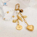 SUMMLY Vintage Wholesale Trendy Heart Pendant 18K Gold Plated Stainless Steel Made Bracelet Fashion Jewelry