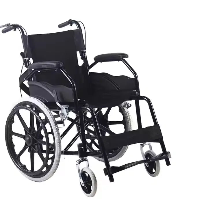 Wheelchair Supplier Price Steel Aluminum Hospital Home Used Manual Portable Folding Lightweight Wheelchair for Sale