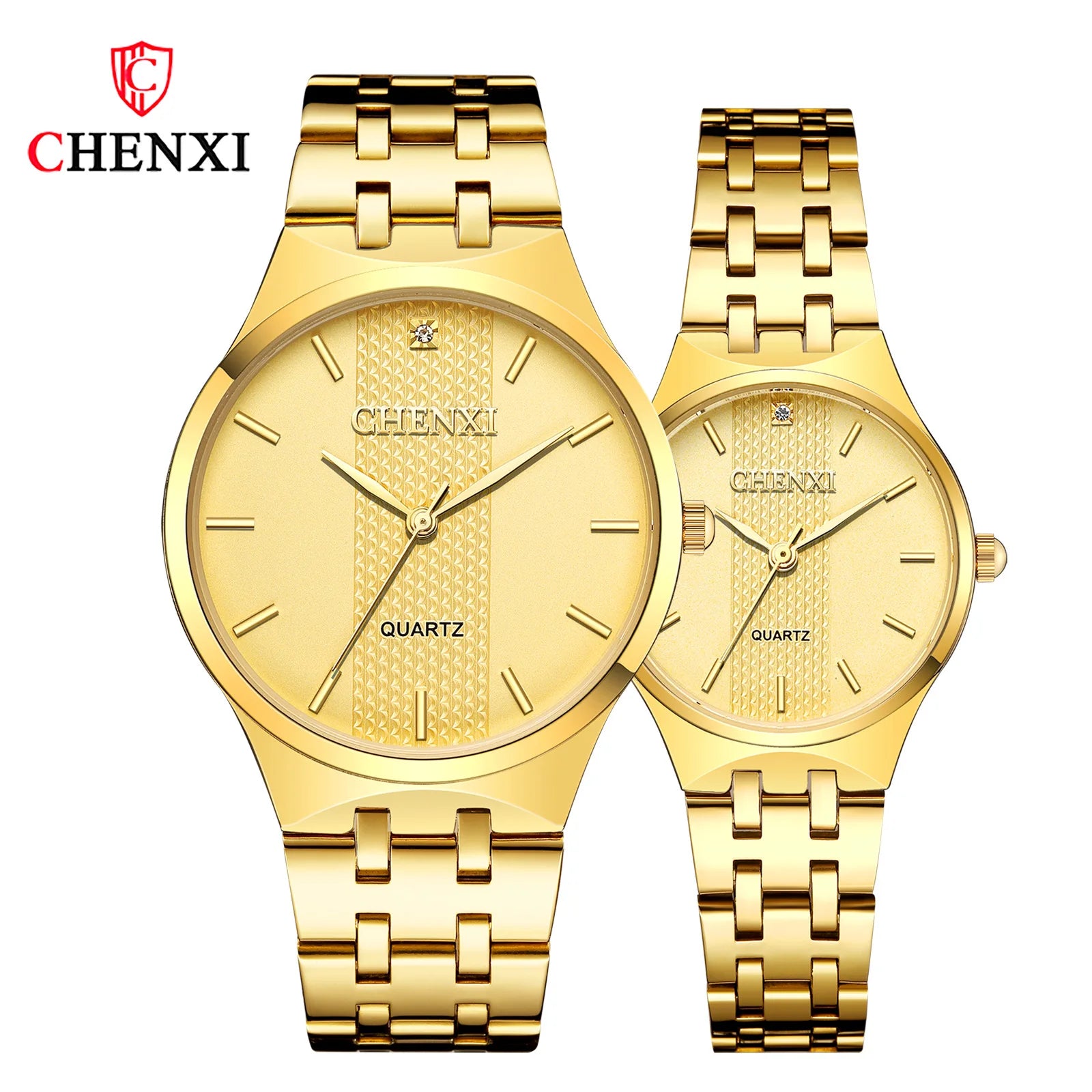 CHENXI 055B Hot Top Luxury New Lovers Watches Stainless Steel Waterproof Quartz Watch Women Dress Wristwatch Gift Clock