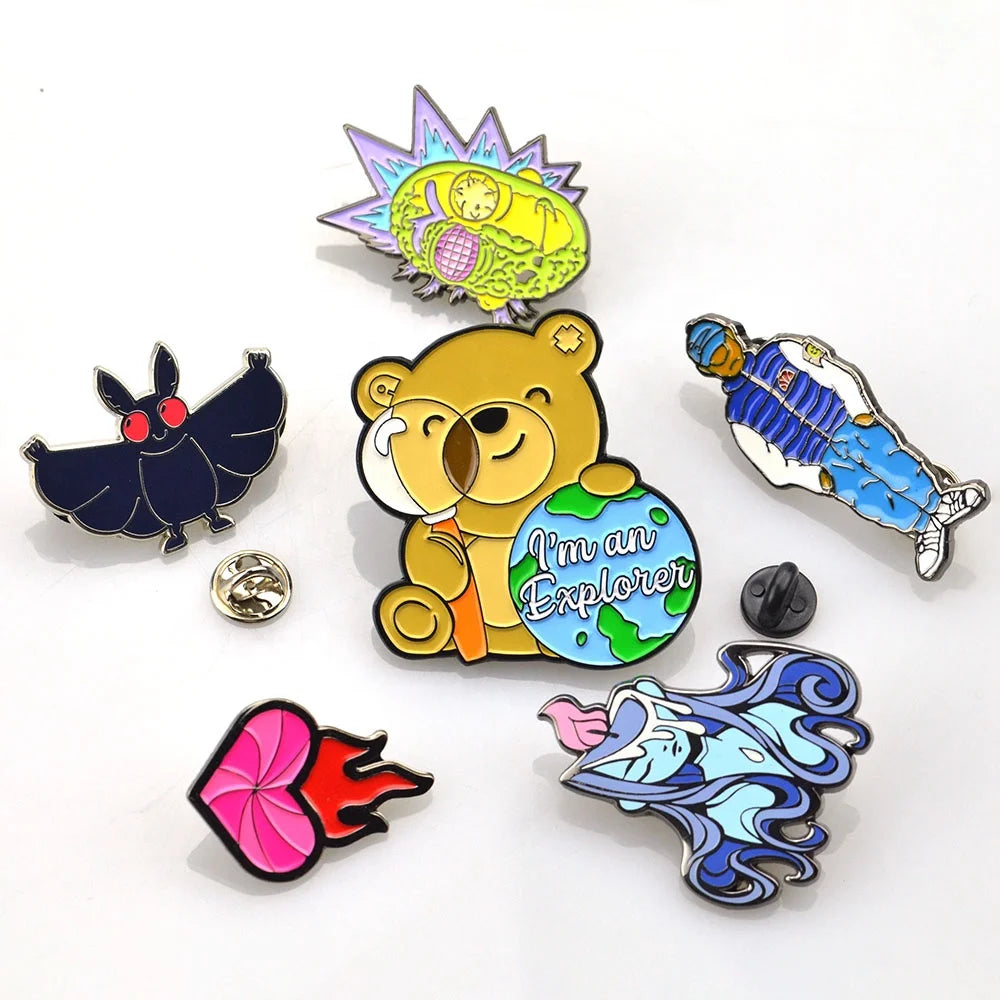 Metal Crafts Design Your Own Manufacture Enamel Pins Custom Name Badges Mascot Promotional Gifts Products