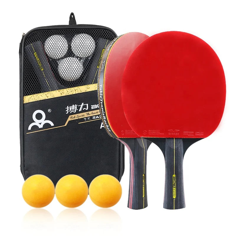 Boli Custom Table Tennis Racket Set Professional 7-Ply Wood Ping Pong Paddle for Training