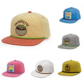 Wholesale Custom Design Logo Waterproof Outdoor Nylon Unstructured 5 Panel Hat Rope Front Flat Brim Embroidery Patch Snapback