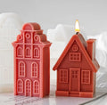 J-5227/8/9 DIY 3D House Silicone Candle Mold 3D Aromatherapy Diffuser Stone Companion Gift Handmade Soap Glue Moulds Home Decor