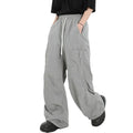 Nylon Pants Men Plus Size Custom Summer American Retro Pants Drawstring Frock Pants Casual Wear