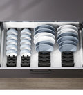 Dish Drying Rack Kitchen Cabinet Drawer Organizer Large Capacity Adjustable Aluminum Bowls and Plates Storage Rack
