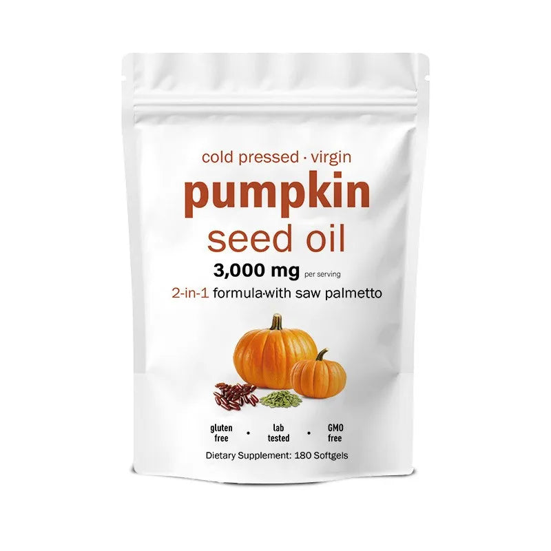 Pumpkin Seed Softgel Capsules Hormone Balance Antioxidant Support Urinary Tract Health Improve Skin Texture Hair Strength