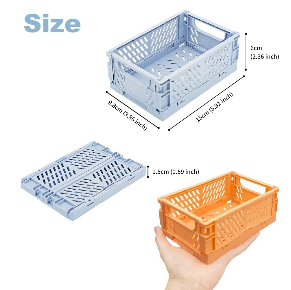 GRS Factory Home Eco-Friendly PP Small Size Decorative Foldable Desktop Storage Crate
