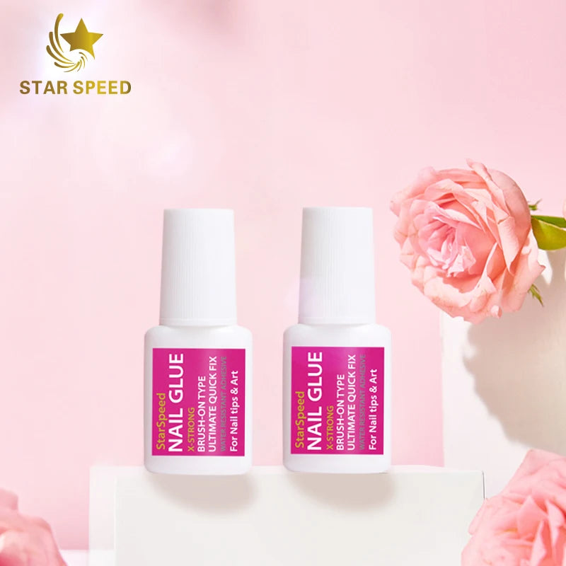 Professional Fast Drying Strong 8g Nail Glue for Press on Nail Tip Glue Artificial Fingernails Brush on Nail Glue