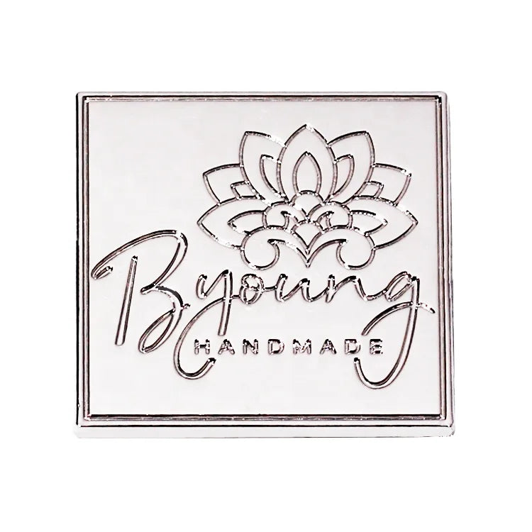 Square Shape Bags Handmade Letter Plates Luggage Hardware Decorative Name Label Emblems for Suitcase