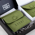 Custom Personalised Suede Microfiber Green Jewelry Bags Necklace Earrings Rings Storage Gift Packaging Envelope Pouches