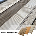 MUMU Interior Flexible Patio Wave 3D Thermally Modified Wood Board Plank Wall Panel Sheets
