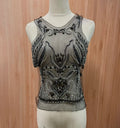 Wholesale Vintage Design  Rhinestone Full Body Chest Applique Bead Bodice Bridal Dress