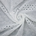 100% Cotton Jacquard Eyelet Fabric White Eyelet Cotton Embroidery Fabric for Clothing