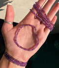 4mm Mini Healing Crystal Quartz Stone Beaded Bracelet Faceted Amethyst Seed Bead Stretch Women Bracelet Jewelry