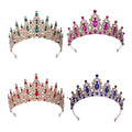 Wholesale Bridal Wedding Rhinestone Crown Tiara Luxury Princess Metal Crystal Rhinestone Tiara for Girl Birthday Party