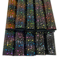 Colorful Shiny Star Printed PU Holographic Mirror Multicolored Synthetic Leather Fabric for Making Shoe/Bag/Purse/Earring