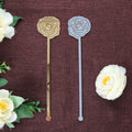 Rose Custom Print Engraved Acrylic Wedding Drink Cocktail Stirrers
