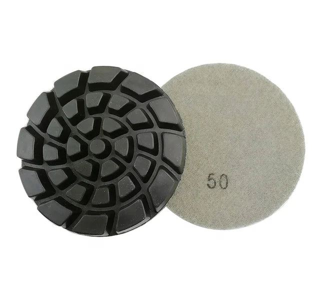 9pcs/set 100mm Diamond Resin Bond Concrete Polishing Pads Nylon Backed Cement Floor Renew Sanding Discs Pad Polishing