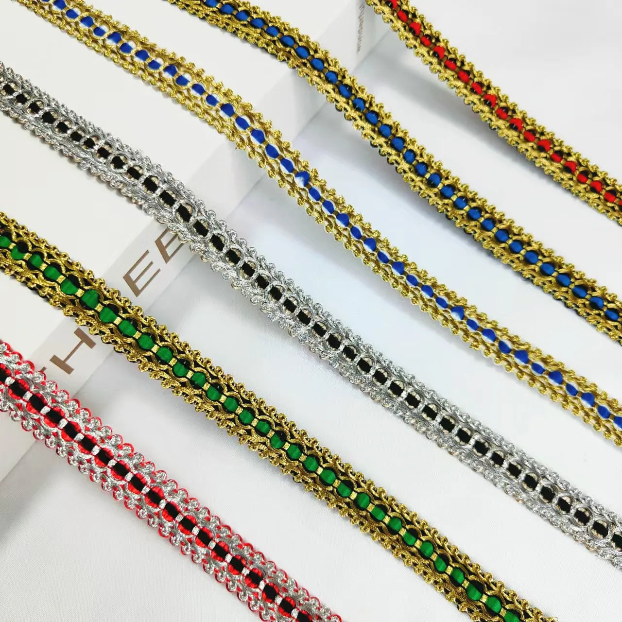 Wholesale Decorative Gold Lace Gimp Braid Trim for Bags Clothes Decoration