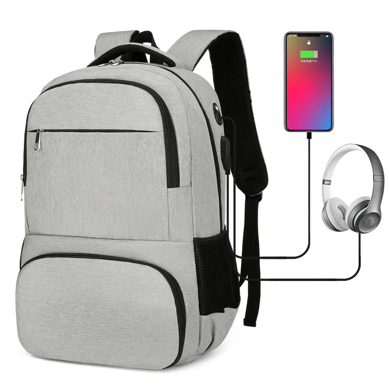 Custom Logo Business Laptop Bag Large Travel Bag Cooler Backpack with USB Port and Headphone Jack