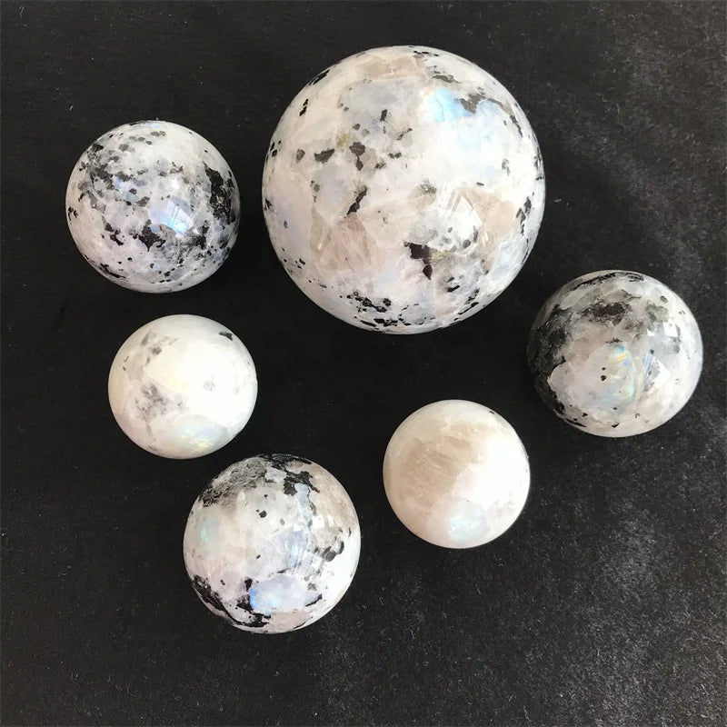 Wholesale Natural Good Quality rainbow White Moonstone Sphere  for Healing Decoration