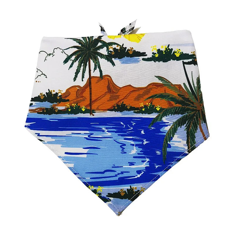 Wholesale Pet Cat Hawaiian Pet Cat Beach Accessories Dog Bandana