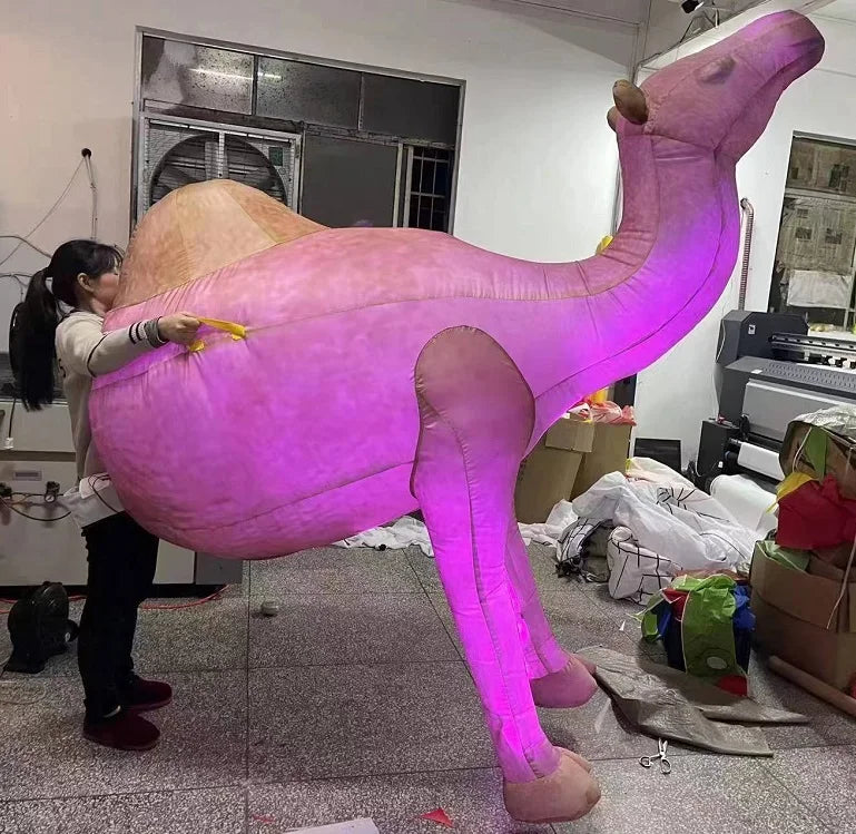 Ramadan Inflatable Animal Walking Blow up Led Lighting Camel Mascot Inflatable Camel Costume for Parade Event