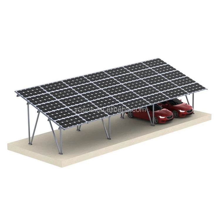AL6005-T5 and Carbon Steel BIPV Solar Roof Carport Solar Energy Bracket High Efficient Solar Carport Carport Pv Solar ISO/CE Cer