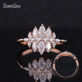 New 0.8ct Marquise Cut Princess Cut Lab-Grown Diamond Rings Prong Setting 10k 14k 18k Gold D VVS Vs Synthetic HPHT Diamond Ring