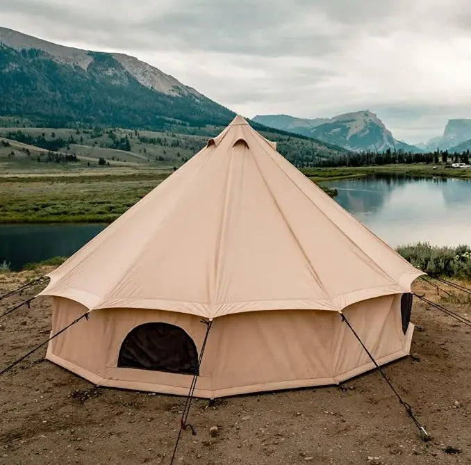 Woqi Luxury Glamping Cotton Canvas Bell Tent Outdoor Big Party Tent Water Proof Round House Tent MegaBDM