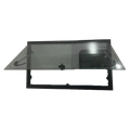 OEM White Inner Frame Van Window Double Glazed Gray Glass Supplier 1100x450mm