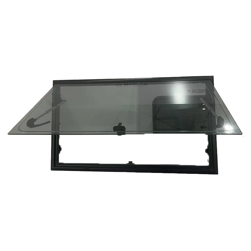 OEM White Inner Frame Van Window Double Glazed Gray Glass Supplier 1100x450mm