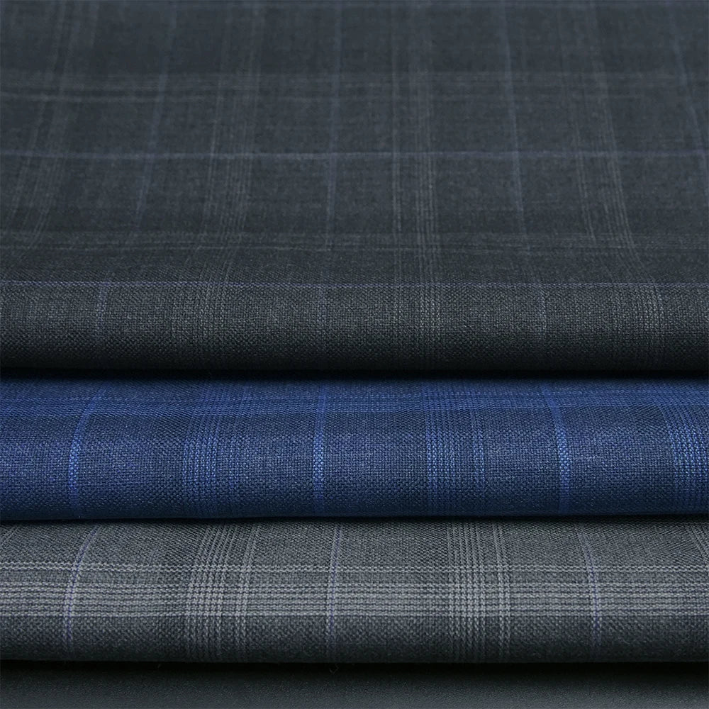 Luxury STOCK Merino Wool Fabric Blend Worsted Wool Fabric Wool Polyester Fabric Men Suits