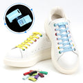 Quick On/Off Flat Elastic Shoe Lace Colorful No Tie Lazy Unisex Metal Magnetic Lock Easy to Put on and Take off