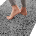 Ultra Absorbent Chenille Bath Mats Machine Made Eco-Friendly Slip Resistant TPR/PVC Backing Comfortable Luxurious Solid Pattern