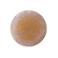 Wholesale natural crystals healing stones carving 55mm rose quartz circle with picture print slice for gift