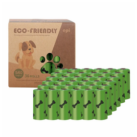 Portable Scented Waterproof Dog Poop Bags Holder Dispenser Eco-Friendly Biodegradable 23x33cm 15-Piece Roll